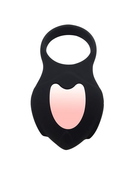 Darkblack Anillo Vibrador con Led Control Remoto USB Silicona