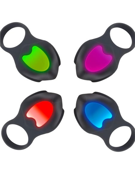 Darkblack Anillo Vibrador con Led Control Remoto USB Silicona