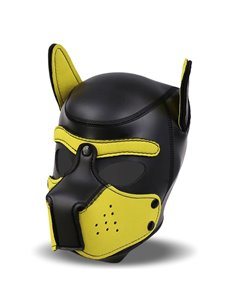 Hound Máscara de Perro Neopreno Hocico Extraíble Negro/Amarillo Talla Única 2