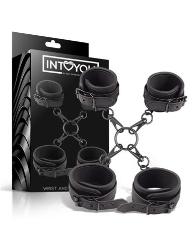 Set de Esposas para Tobillos y Muñecas Cuero Vegano