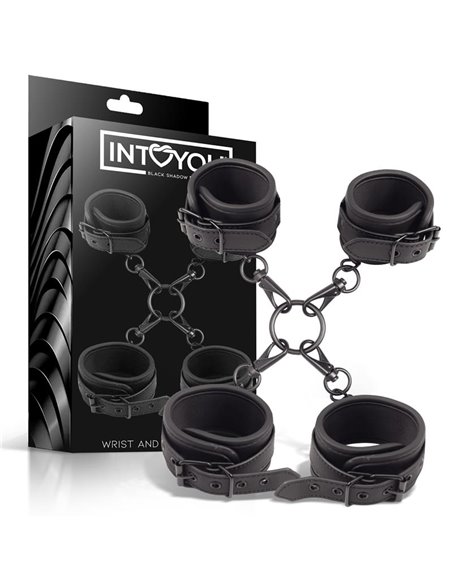 Set de Esposas para Tobillos y Muñecas Cuero Vegano