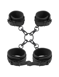 Set de Esposas para Tobillos y Muñecas Cuero Vegano 2