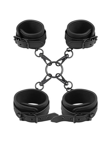 Set de Esposas para Tobillos y Muñecas Cuero Vegano
