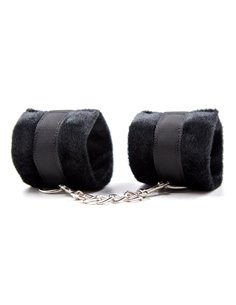 Esposas de Tela con Velcro para Muñecas con Pelo Largo Negro 2