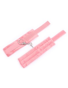 Esposas de Tela con Velcro para Muñecas con Pelo Largo Rosa 2