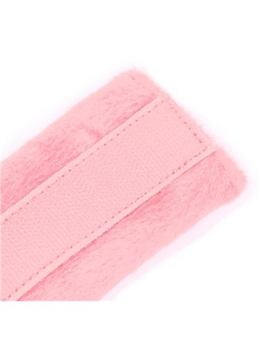 Esposas de Tela con Velcro para Muñecas con Pelo Largo Rosa