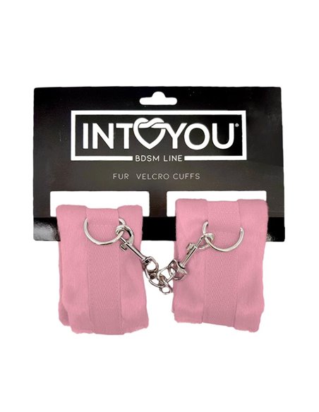 Esposas de Tela con Velcro para Muñecas con Pelo Largo Rosa