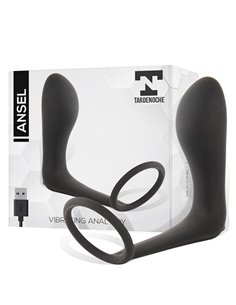 Ansel Plug Anal con Vibración y Anillo USB Silicona