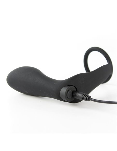 Ansel Plug Anal con Vibración y Anillo USB Silicona