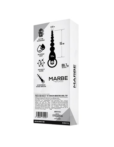 Marbe Cadena Anal con Vibración USB Silicona