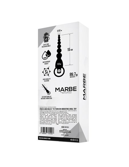 Marbe Cadena Anal con Vibración USB Silicona