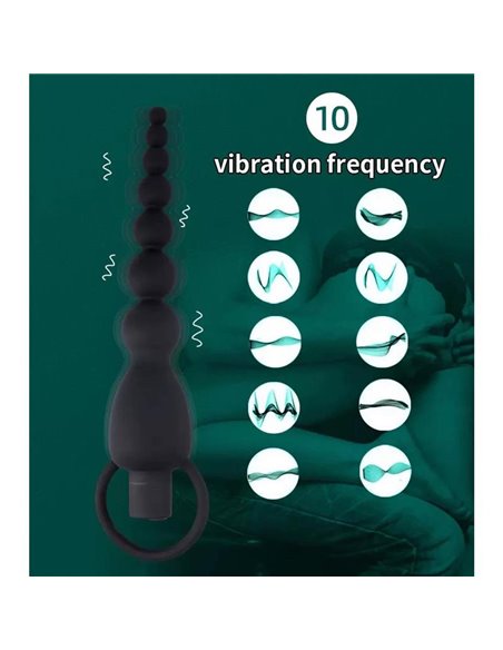 Marbe Cadena Anal con Vibración USB Silicona