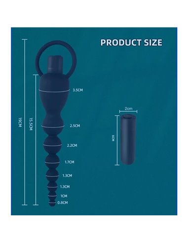 Marbe Cadena Anal con Vibración USB Silicona