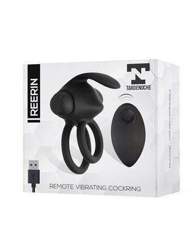 Reerin Anillo Vibrador USB Dual Control Remoto USB Silicona
