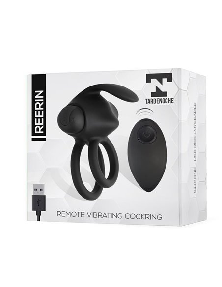 Reerin Anillo Vibrador USB Dual Control Remoto USB Silicona
