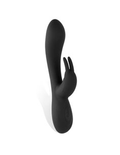 Noir Vibrador Silicona Líquida Inyectada 2 Motores USB 2