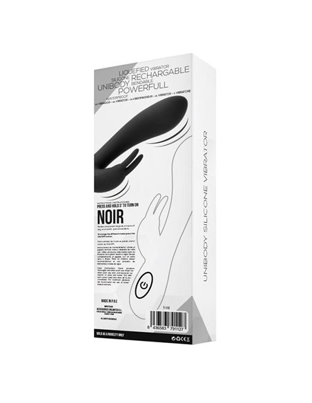 Noir Vibrador Silicona Líquida Inyectada 2 Motores USB