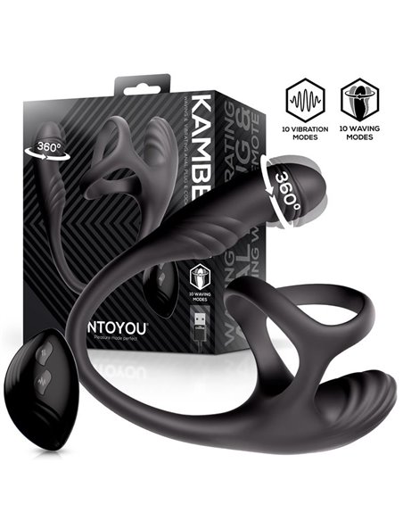 Kamber Plug Anal Vibración y Waving 360º y Estimulador Testículos