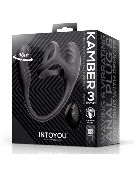 Kamber Plug Anal Vibración y Waving 360º y Estimulador Testículos