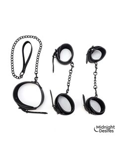 Set de Restricciones con Esposas y Collar con Correa 2