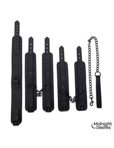 Set de Restricciones con Esposas y Collar con Correa