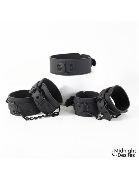Set de Restricciones con Esposas y Collar con Correa