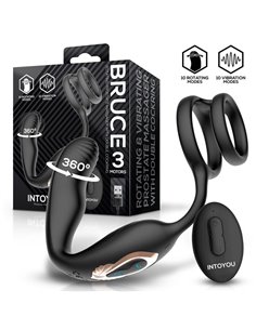 Bruce Masajeador Prostático 360º y Doble Anillo con Vibración