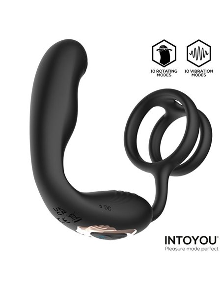 Bruce Masajeador Prostático 360º y Doble Anillo con Vibración
