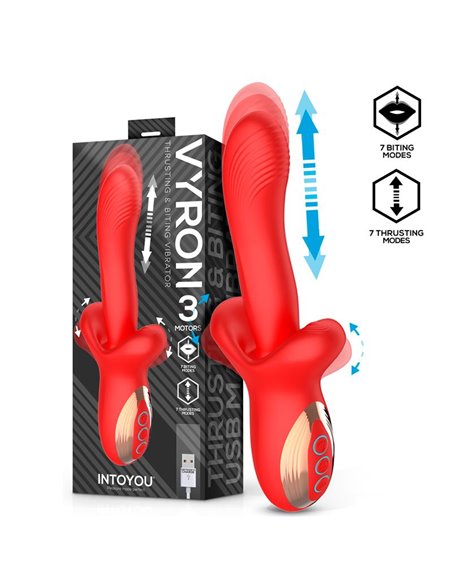 Vyron Vibrador con Thrusting y Biting (Mordisqueo)