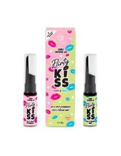 Flirty Kiss Geles para Sexo Oral Fresa y Menta 2x8gr