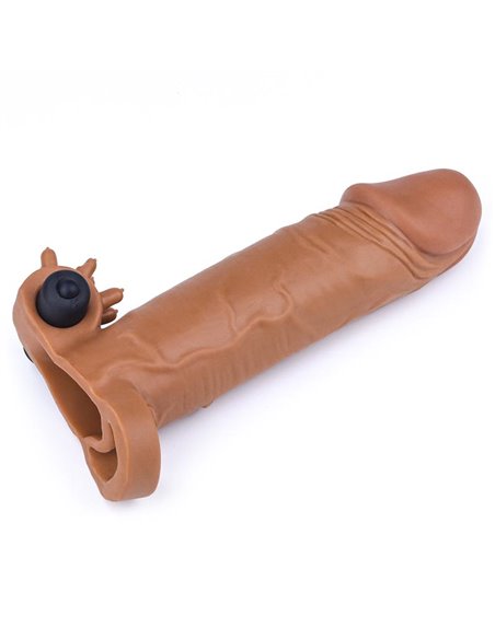 Funda para el Pene con Vibración Add 2 Pleasure X Tender Marrón