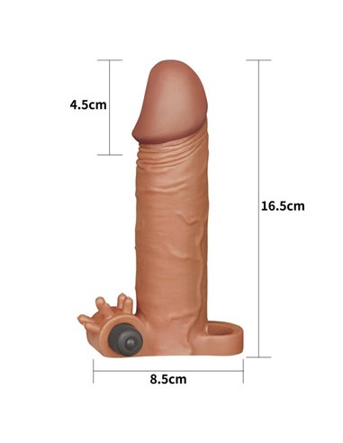 Funda para el Pene con Vibración Add 2 Pleasure X Tender Marrón