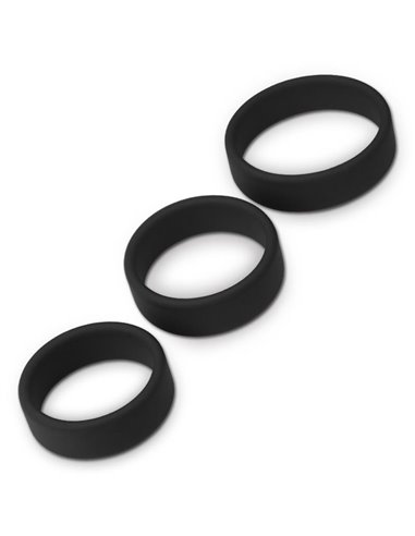 Pack de 3 Anillos para el Pene Power Ring Negro