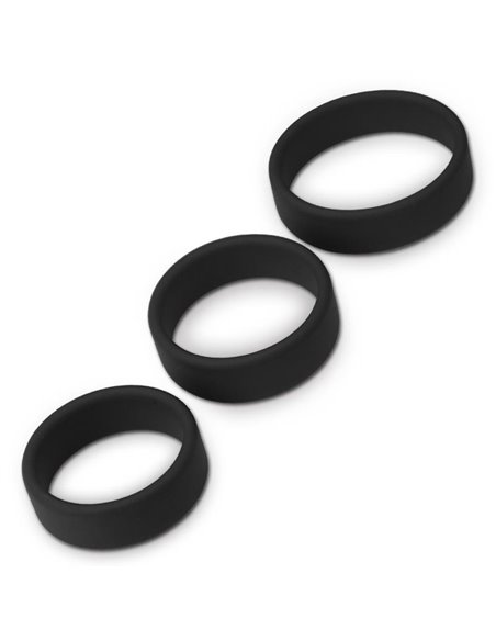 Pack de 3 Anillos para el Pene Power Ring Negro