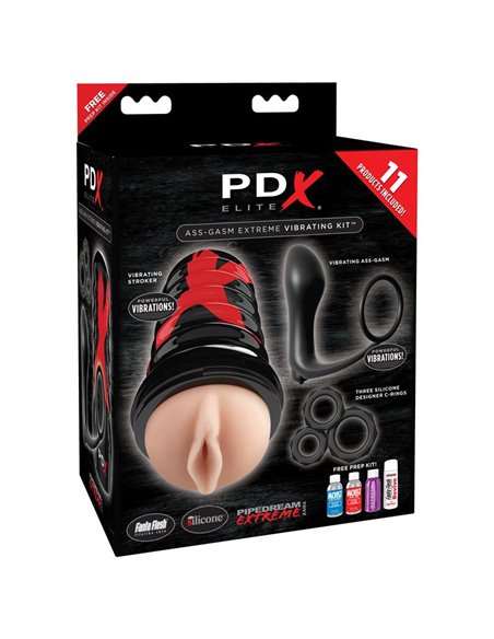 PDX Elite Kit Masturbador Vibrador Ass-Gasm