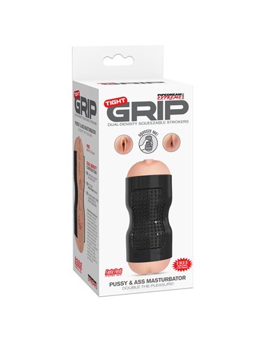 Pipedream Extreme Toyz Masturbador Tight Grip Pussy & Ass Color Negro