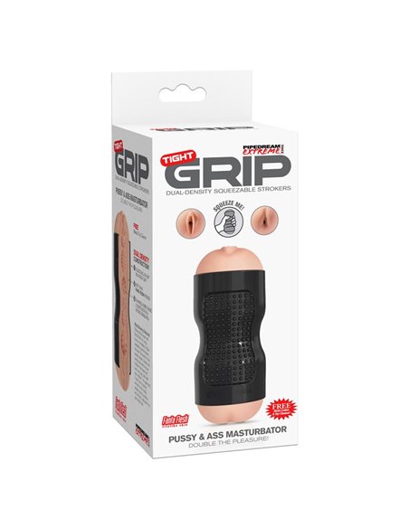 Pipedream Extreme Toyz Masturbador Tight Grip Pussy & Ass Color Negro