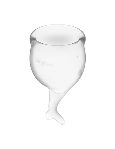 Copas Menstruales Feel Secure Transparent Pack de 2