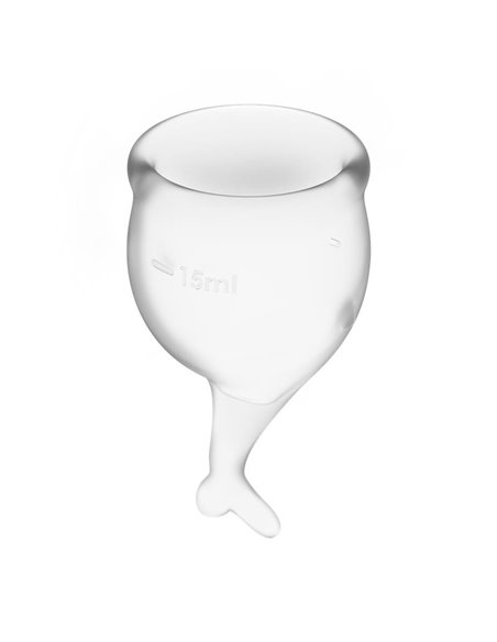 Copas Menstruales Feel Secure Transparent Pack de 2