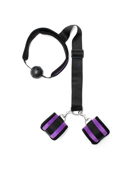 Set Mordaza y Esposas Purpura