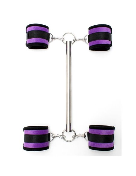 Barra Separadora con Esposas Purpura