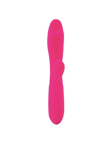 Candy Vibrador con Conejito Punto G USB Silicona Fucshia