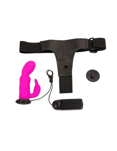 Baile Arnés con Dildo Púrpura 15 cm