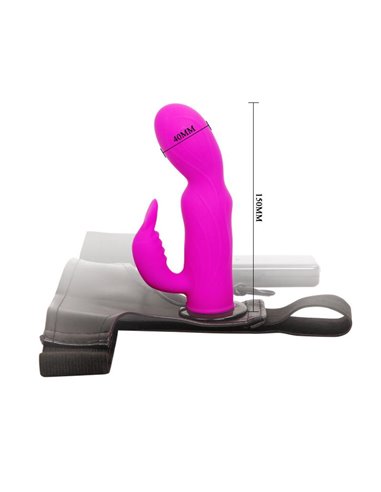 Baile Arnés con Dildo Púrpura 15 cm