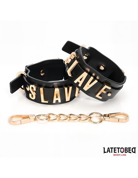 Esposas para Tobillos SLAVE con Cadena Dorada