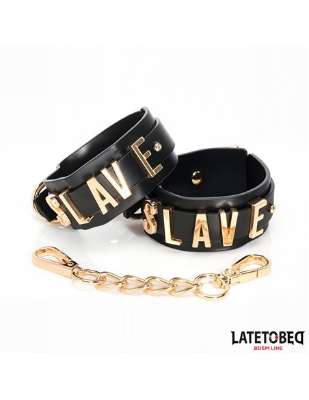 Esposas para Tobillos SLAVE con Cadena Dorada