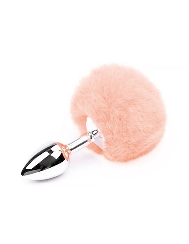 Plug Anal con Pompón Rosa Chicle Talla S