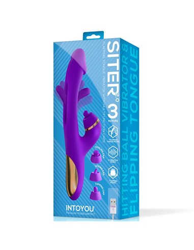 Siter 2.0 Vibrador con Lengua Flapping, Golpeteo y Cabezales Intercambiables