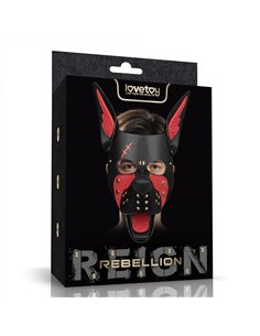 Máscara Cachorro Rebellion Reign Scarred Alpha Rojo