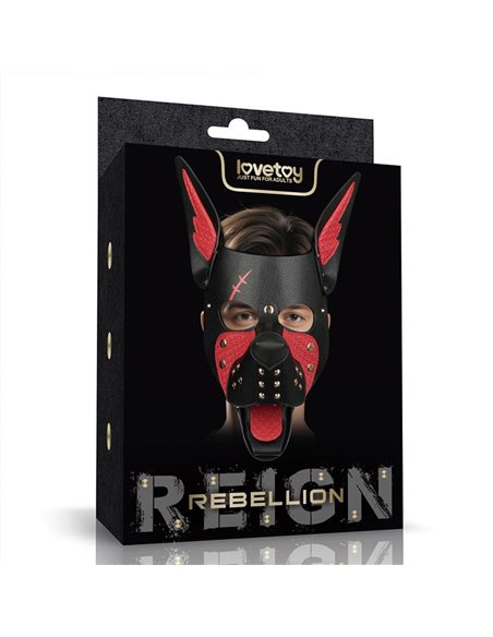 Máscara Cachorro Rebellion Reign Scarred Alpha Rojo